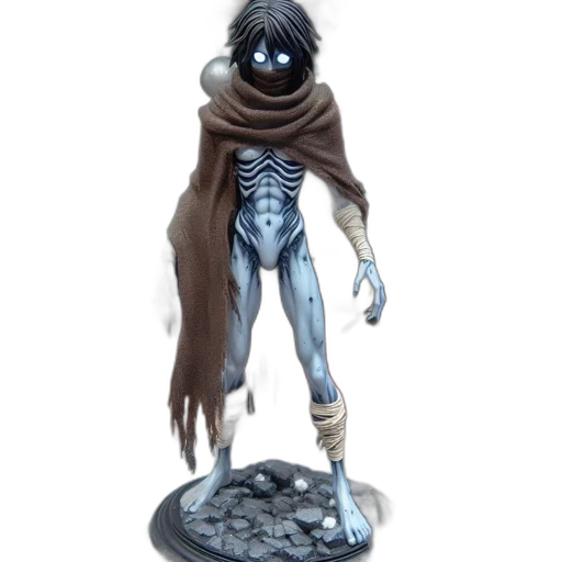 creature, staff, concept art, 3d render transparent PNG cut-out