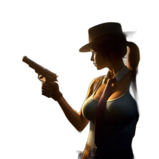 weapon, hat, staff, jacket transparent PNG cut-out