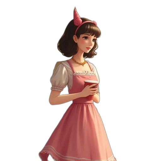 dress, staff, hat, concept art transparent PNG cut-out
