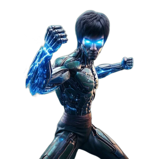 robot, creature, hair, weapon transparent PNG cut-out