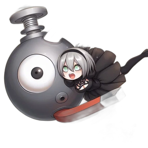 weapon, robot, creature, staff transparent PNG cut-out