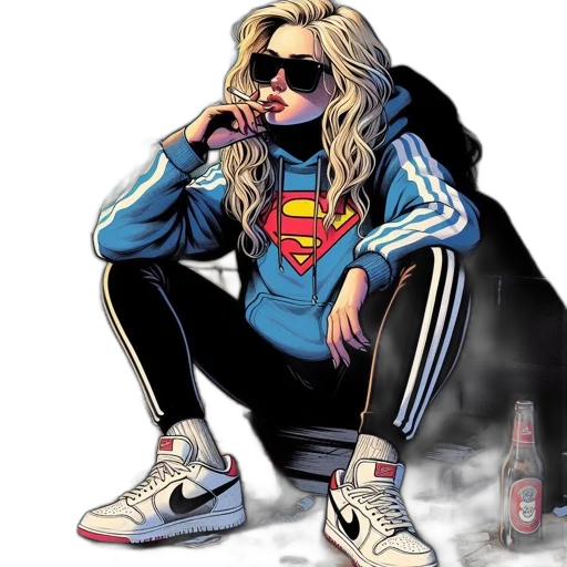 jacket, comic book art, cartoon, concept art transparent PNG cut-out