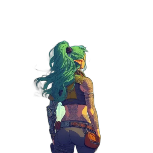 dress, jacket, hair, mask transparent PNG cut-out