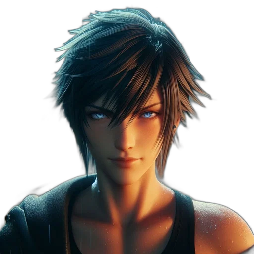 face, photorealistic, concept art, 3d render transparent PNG cut-out