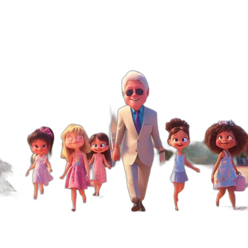 concept art, 3d render, cartoon, pastel transparent PNG cut-out