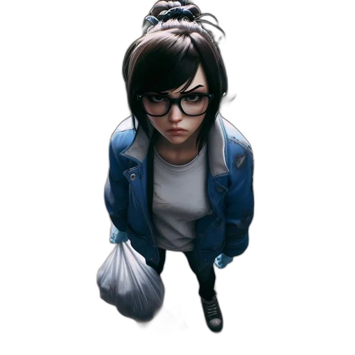 jacket, face, staff, concept art transparent PNG cut-out