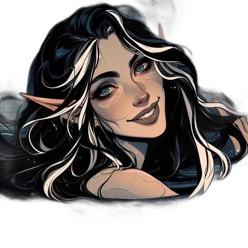 comic book art, fantasy art, watercolor, cartoon transparent PNG cut-out
