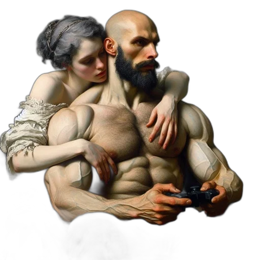 concept art, fantasy art, photorealistic, pixel art transparent PNG cut-out