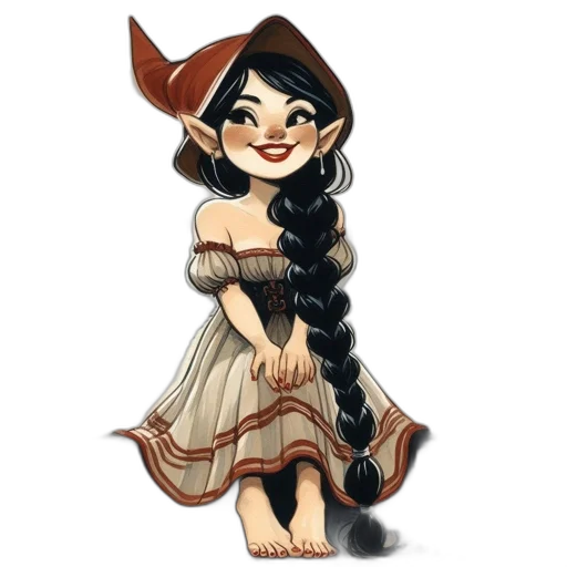 dress, staff, fantasy art, concept art transparent PNG cut-out