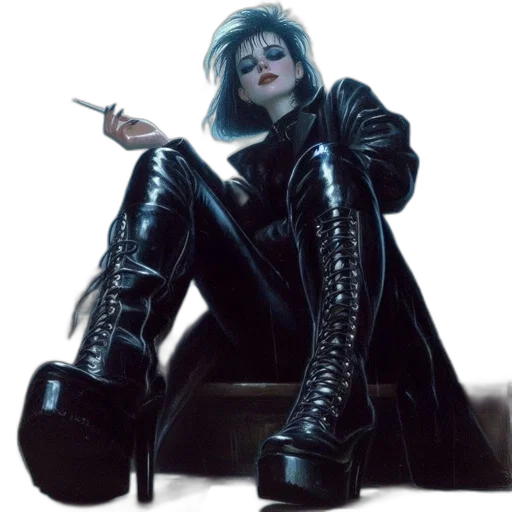 jacket, concept art, cyberpunk, comic book art transparent PNG cut-out