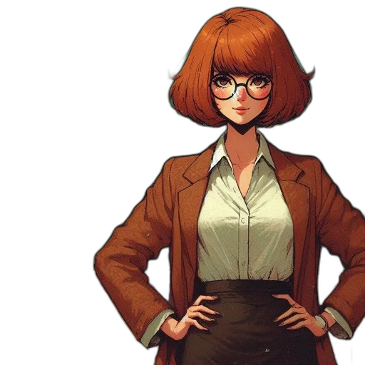 jacket, staff, dress, face transparent PNG cut-out