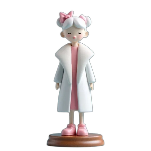 3d render, concept art, white, porcelain transparent PNG cut-out