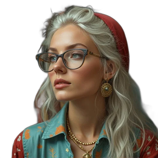 jewelry, face, crown, jacket transparent PNG cut-out