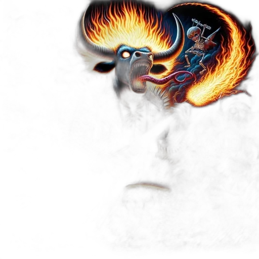dragon, mask, staff, weapon transparent PNG cut-out