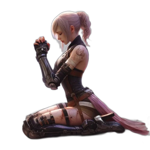 robot, weapon, staff, concept art transparent PNG cut-out