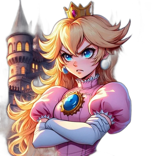 crown, staff, dress, weapon transparent PNG cut-out