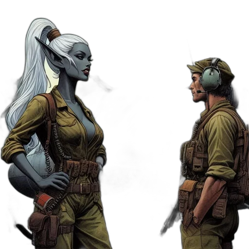concept art, comic book art, fantasy art, outer space transparent PNG cut-out