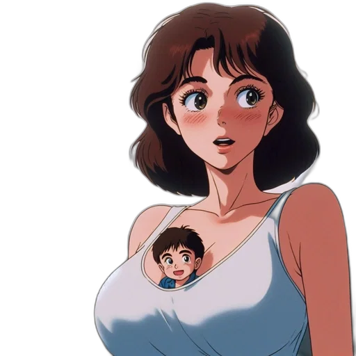 dress, face, anime, concept art transparent PNG cut-out
