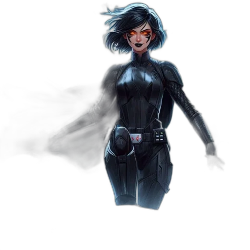 concept art, comic book art, fantasy art, cyberpunk transparent PNG cut-out