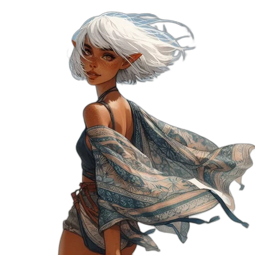 dress, face, jacket, concept art transparent PNG cut-out