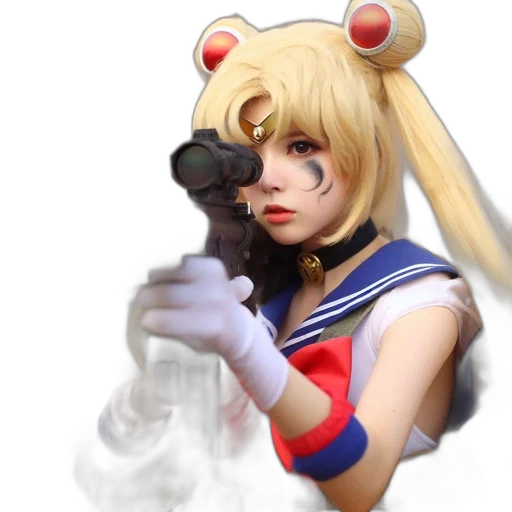weapon, staff, robot, face transparent PNG cut-out