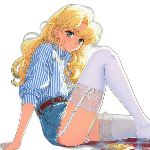 dress, anime, cartoon, pixel art transparent PNG cut-out