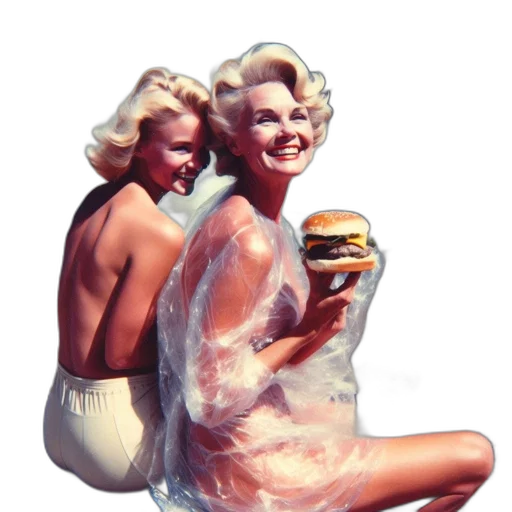 food, dress, vaporwave, concept art transparent PNG cut-out