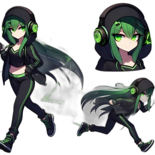 concept art, cyberpunk, anime, pixel art transparent PNG cut-out