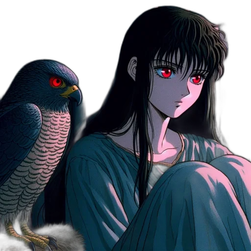 creature, animal, vaporwave, anime transparent PNG cut-out