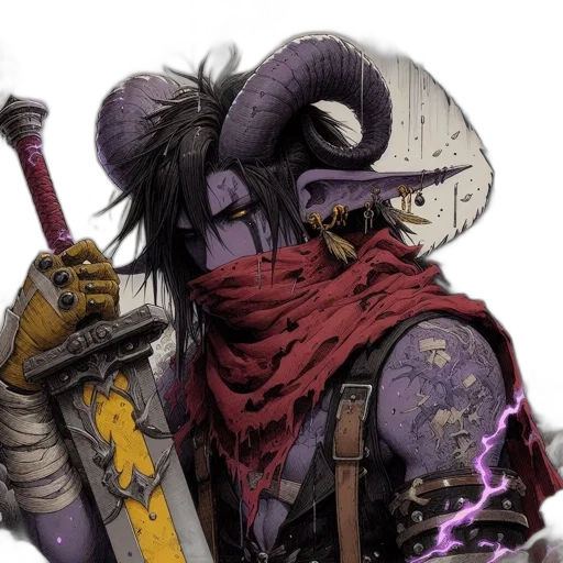dragon, staff, mask, weapon transparent PNG cut-out