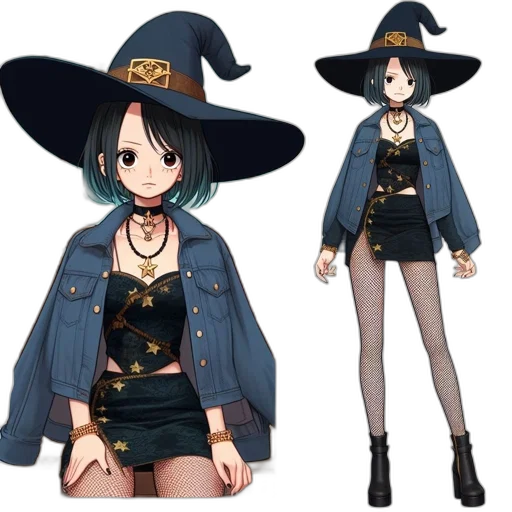 hat, dress, staff, jacket transparent PNG cut-out