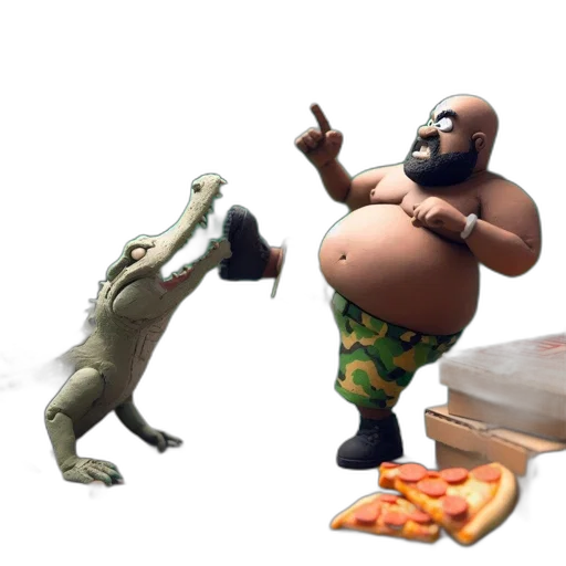 food, creature, concept art, 3d render transparent PNG cut-out