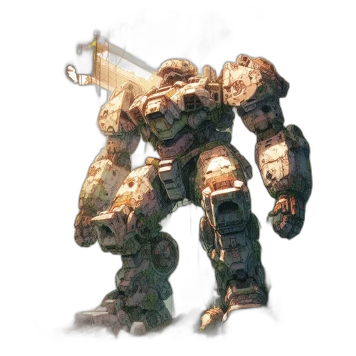 robot, weapon, concept art, fantasy art transparent PNG cut-out