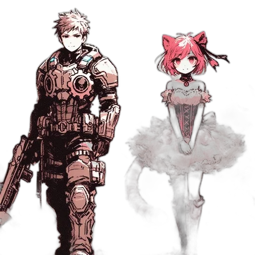 weapon, dress, robot, concept art transparent PNG cut-out