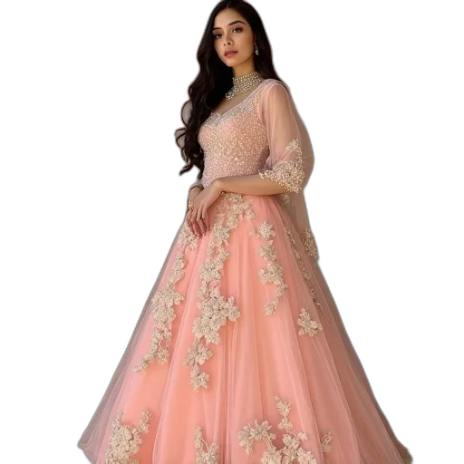 dress, 3d render, pastel, person transparent PNG cut-out