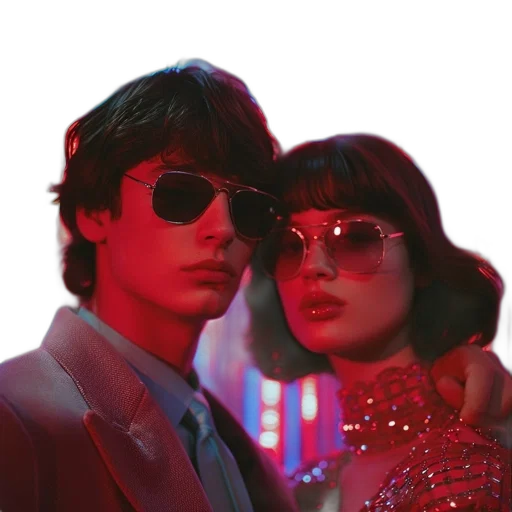 jacket, vaporwave, cyberpunk, neon lights transparent PNG cut-out