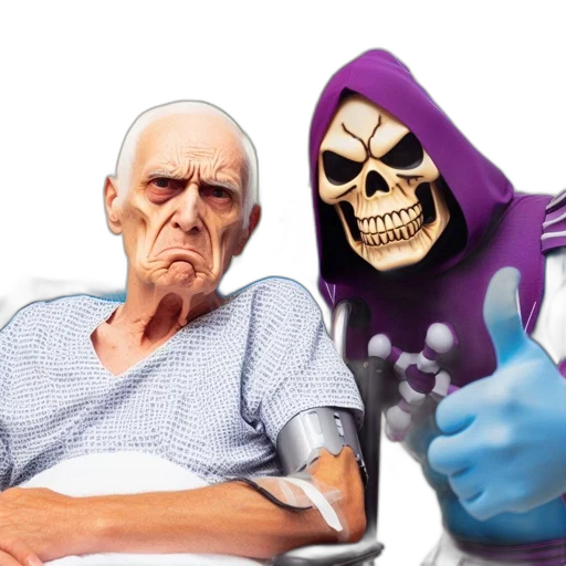 concept art, elderly, man, hospital transparent PNG cut-out