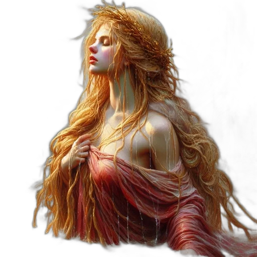 hair, dress, fantasy art, concept art transparent PNG cut-out