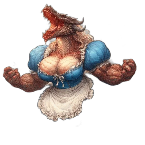 dress, dragon, hat, animal transparent PNG cut-out