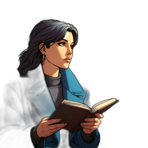 jacket, staff, concept art, pixel art transparent PNG cut-out