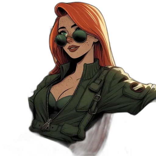 jacket, comic book art, concept art, cartoon transparent PNG cut-out
