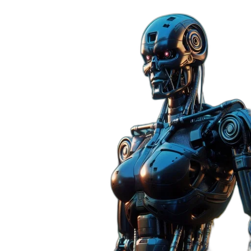 robot, cyberpunk, concept art, 3d render transparent PNG cut-out