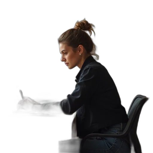 staff, jacket, furniture, photorealistic transparent PNG cut-out