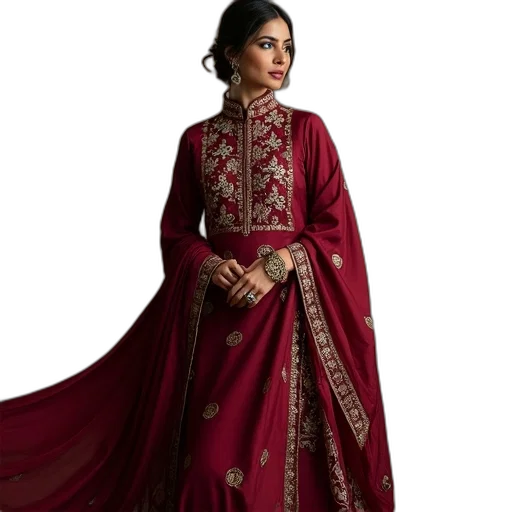 dress, photorealistic, red, dark transparent PNG cut-out