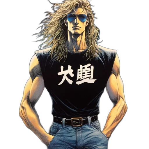 hair, jacket, weapon, concept art transparent PNG cut-out