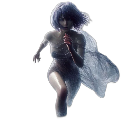 dress, creature, mask, weapon transparent PNG cut-out