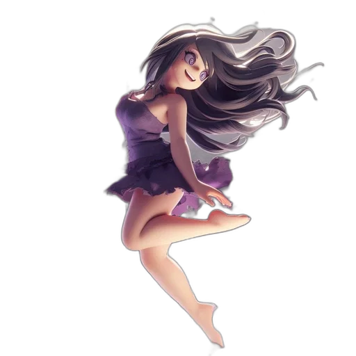 dress, hair, fantasy art, watercolor transparent PNG cut-out