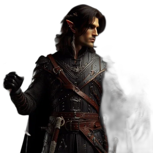 jacket, sword, staff, dragon transparent PNG cut-out
