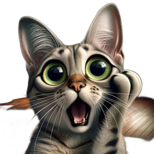 animal, staff, face, photorealistic transparent PNG cut-out