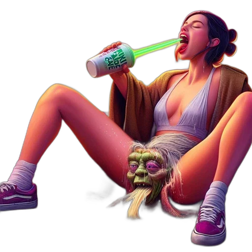 creature, concept art, pixel art, cyberpunk transparent PNG cut-out